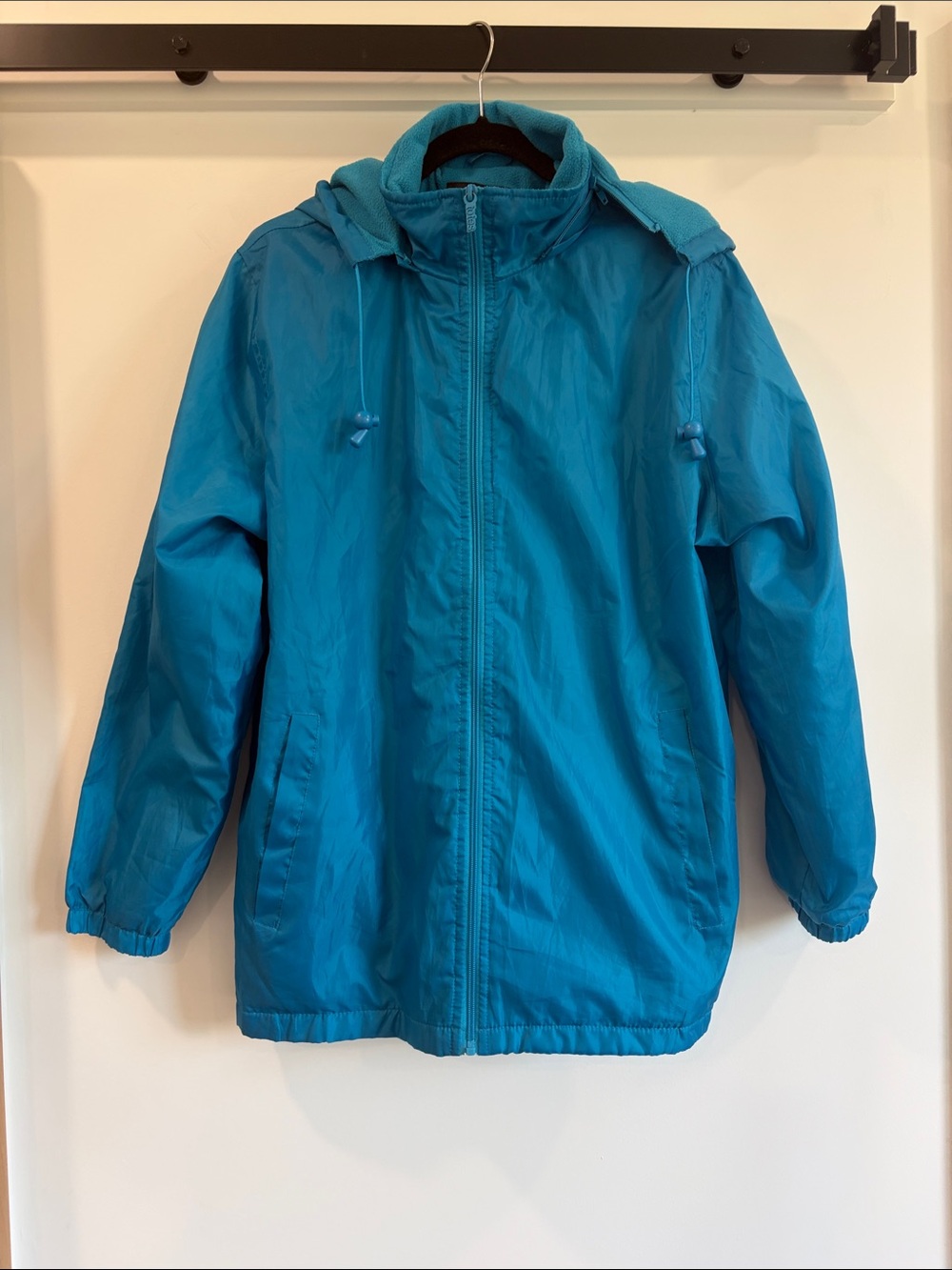 Totes Teal-Blue Ladies Hooded Rain/Snow Jacket